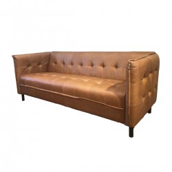 LERON 3-Seater Leather Sofa